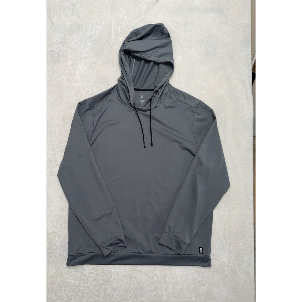 Rhone Men's Essentials Performance Hoodie Iron Gate Gray Moisture Wicking Sz XL